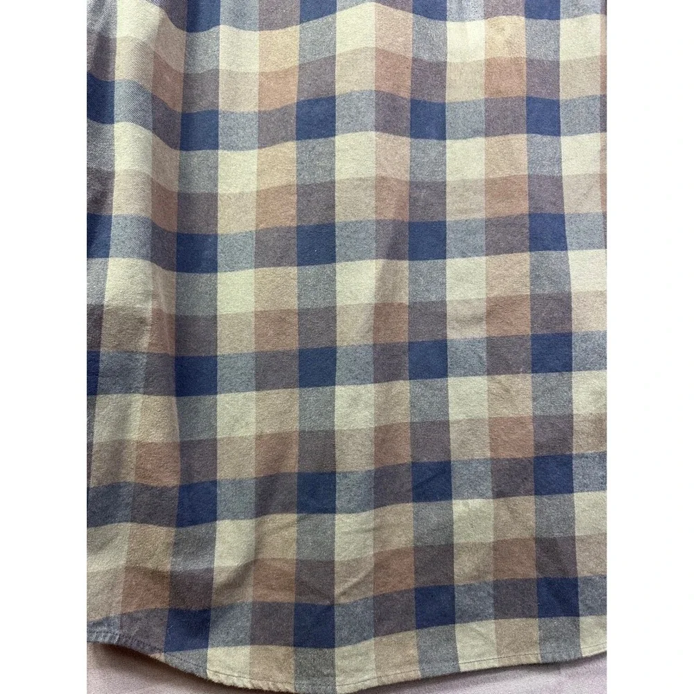 Carhartt Men's L Tall Loose‎ Fit Flannel Plaid Heavyweight Button Down Shirt